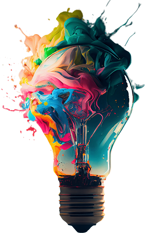 colorful lightbulb
